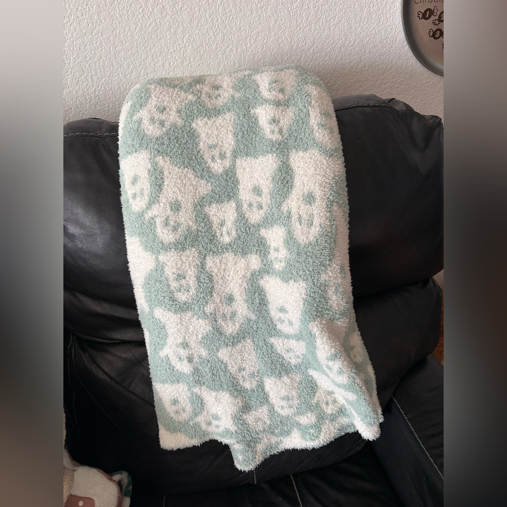 Ghost Blue and White Blanket